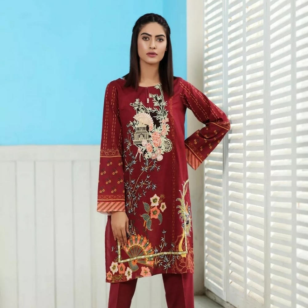 Pakistani Brand So Kamal Embroidered Suit